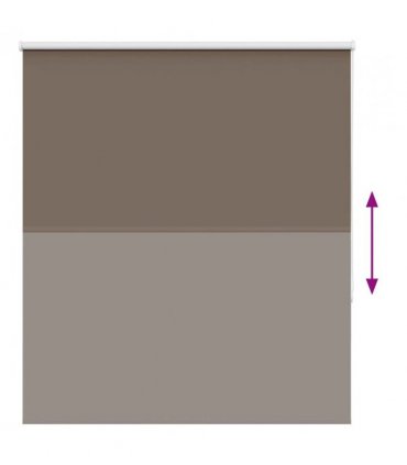 vidaXL Roller Blind Blackout Coffee 120x130 cm Fabric Width 116.6 cm Polyester