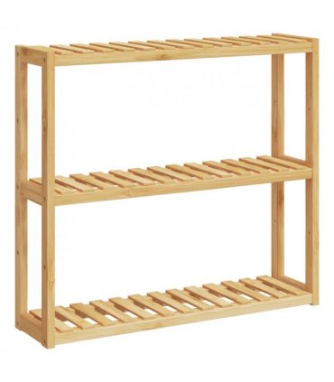 vidaXL Bathroom Shelf 3-Tier Wall-mounted 60x15x54 cm Bamboo