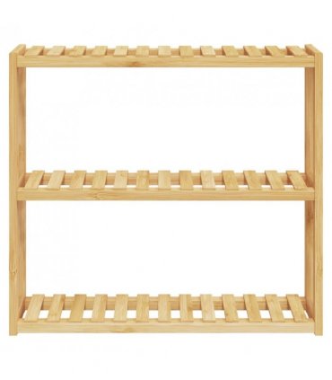 vidaXL Bathroom Shelf 3-Tier Wall-mounted 60x15x54 cm Bamboo
