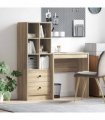 vidaXL Desk with Drawer with Shelf with Storage 2 pcs Sonoma Oak