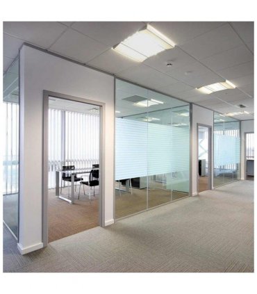 vidaXL Window Film Frosted Stripes Design 0.9x20 m PVC