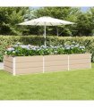 vidaXL Planter Ivory 240 x 80 x 45 cm Steel