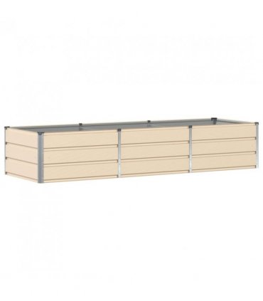 vidaXL Planter Ivory 240 x 80 x 45 cm Steel