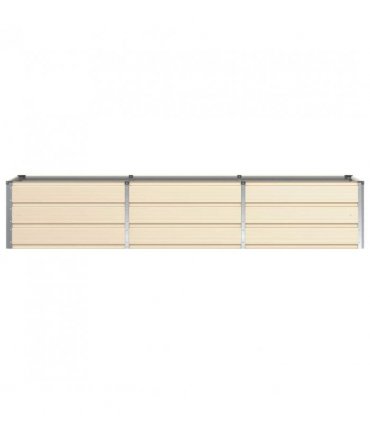 vidaXL Planter Ivory 240 x 80 x 45 cm Steel