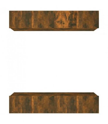 vidaXL TV Cabinets 4 pcs Smoked Oak 80x30x30 cm Engineered Wood