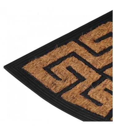 vidaXL Door Mat Half Round 45x75 cm Rubber and Coir