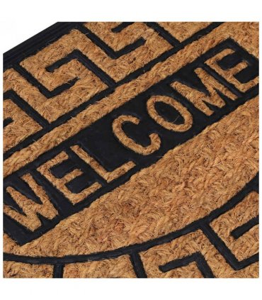 vidaXL Door Mat Half Round 45x75 cm Rubber and Coir