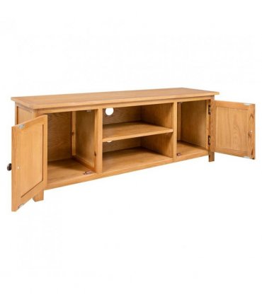 vidaXL TV Cabinet 110x35x44 cm Solid Oak Wood