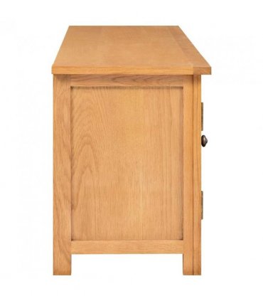 vidaXL TV Cabinet 110x35x44 cm Solid Oak Wood