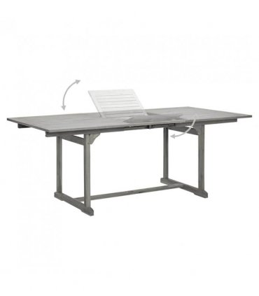 vidaXL Garden Dining Table (150-200)x100x75 cm Solid Acacia Wood