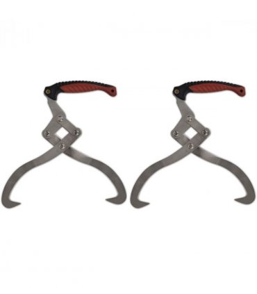 2 pcs Log Tongs with TPR Handle