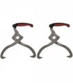2 pcs Log Tongs with TPR Handle