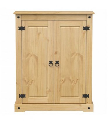 vidaXL Shoe Cabinet Corona 86x38.5x108 cm Solid Wood Pine