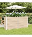 vidaXL Planter Ivory 160 x 40 x 75 cm Steel