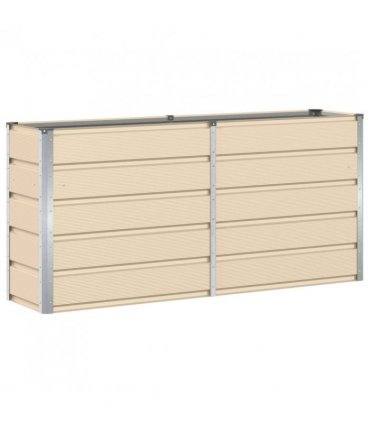 vidaXL Planter Ivory 160 x 40 x 75 cm Steel