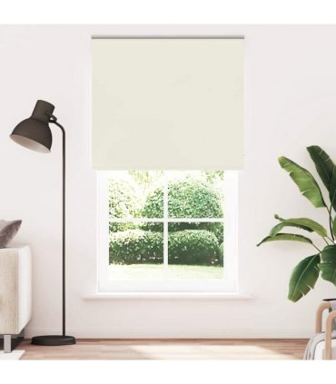 vidaXL Roller Blind Blackout Off White 120x230 cm Fabric Width 116.6 cm Polyester