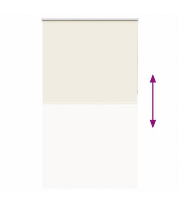 vidaXL Roller Blind Blackout Off White 120x230 cm Fabric Width 116.6 cm Polyester