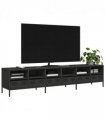 vidaXL TV Cabinet Black 202x39x43.5 cm Cold-rolled Steel