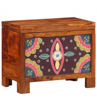 vidaXL Storage Box Multicolour 50 x 30 x 40 cm Solid acacia wood