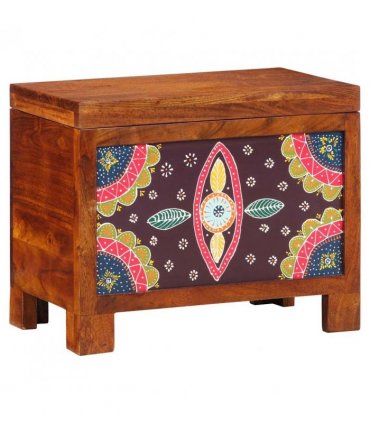vidaXL Storage Box Multicolour 50 x 30 x 40 cm Solid acacia wood
