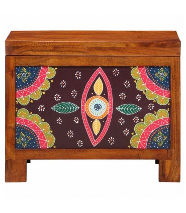vidaXL Storage Box Multicolour 50 x 30 x 40 cm Solid acacia wood