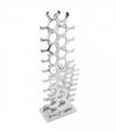 vidaXL Wine Rack Aluminium Silver 27 Bottles