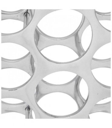 vidaXL Wine Rack Aluminium Silver 27 Bottles