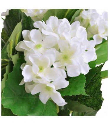 vidaXL Artificial Hydrangea Plant with Pot 60 cm White
