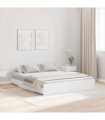 vidaXL Storage Bed Frame White 135 x 190 cm Engineered Wood