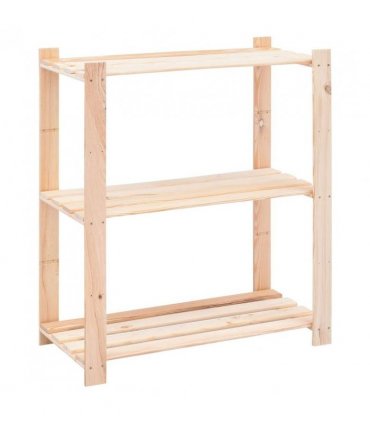 vidaXL 3-Tier Storage Racks 5 pcs 80x38x90 cm Solid Pinewood 150 kg