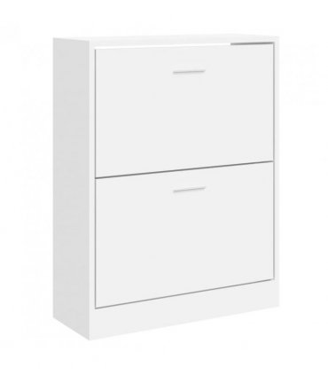 vidaXL Shoe Cabinet High Gloss White 63x24x81 cm Engineered Wood