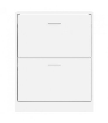 vidaXL Shoe Cabinet High Gloss White 63x24x81 cm Engineered Wood