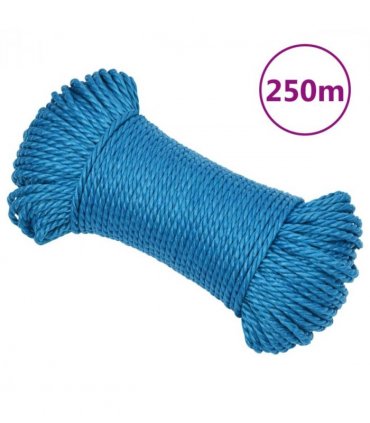 vidaXL Work Rope Blue 8 mm 250 m Polypropylene