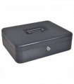 vidaXL Cash Box with Lock Dark grey 30 x 24 x 9 cm Steel