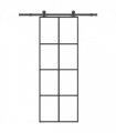 vidaXL Sliding Door with Hardware Set 76x205 cm ESG Glass&Aluminium