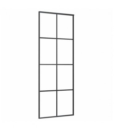 vidaXL Sliding Door with Hardware Set 76x205 cm ESG Glass&Aluminium
