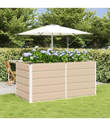 vidaXL Planter Ivory 160 x 80 x 75 cm Steel