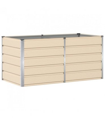vidaXL Planter Ivory 160 x 80 x 75 cm Steel