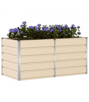 vidaXL Planter Ivory 160 x 80 x 75 cm Steel