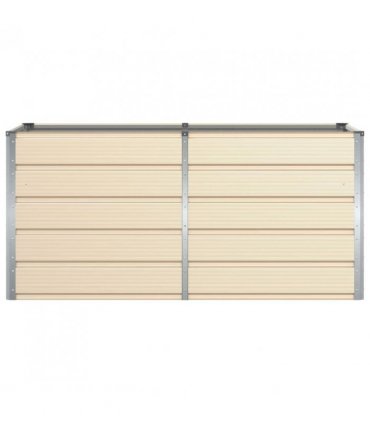 vidaXL Planter Ivory 160 x 80 x 75 cm Steel
