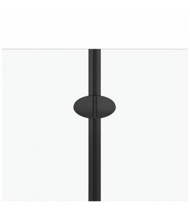 vidaXL Folding Shower Enclosure 3 Panels ESG 130x138 cm Black