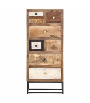 vidaXL Drawer Cabinet 45x30x105 cm Solid Reclaimed Wood