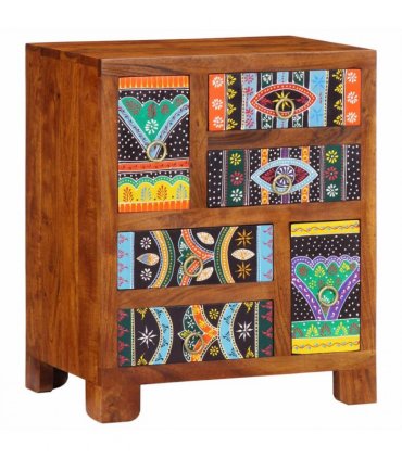 vidaXL Sideboard Multicolour 50x35x60 Solid Wood Acacia