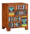 vidaXL Sideboard Multicolour 50x35x60 Solid Wood Acacia