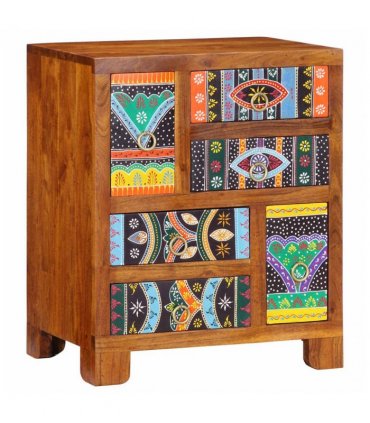 vidaXL Sideboard Multicolour 50x35x60 Solid Wood Acacia