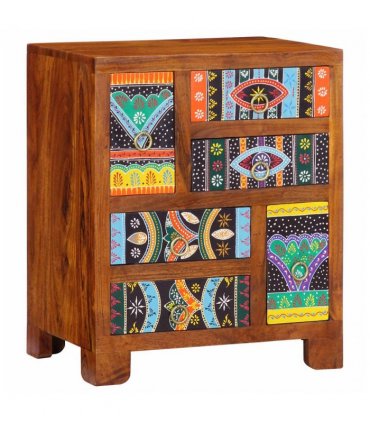 vidaXL Sideboard Multicolour 50x35x60 Solid Wood Acacia