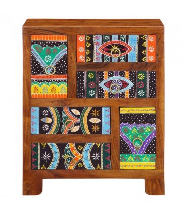 vidaXL Sideboard Multicolour 50x35x60 Solid Wood Acacia