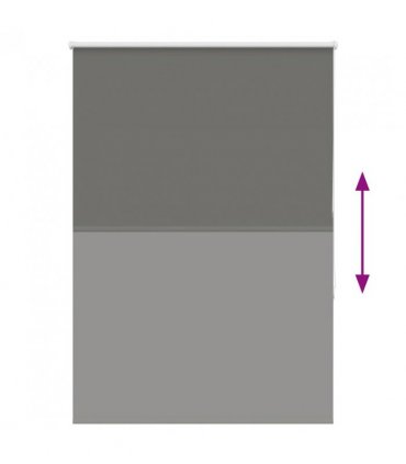 vidaXL Roller Blind Blackout Grey 110x175 cm Fabric Width 105.7 cm Polyester