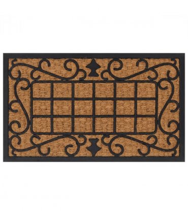vidaXL Door Mat Rectangular 45x75 cm Rubber and Coir
