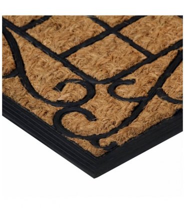 vidaXL Door Mat Rectangular 45x75 cm Rubber and Coir